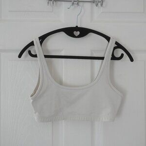 Aritzia TnAction Mini Bra Top Dove White